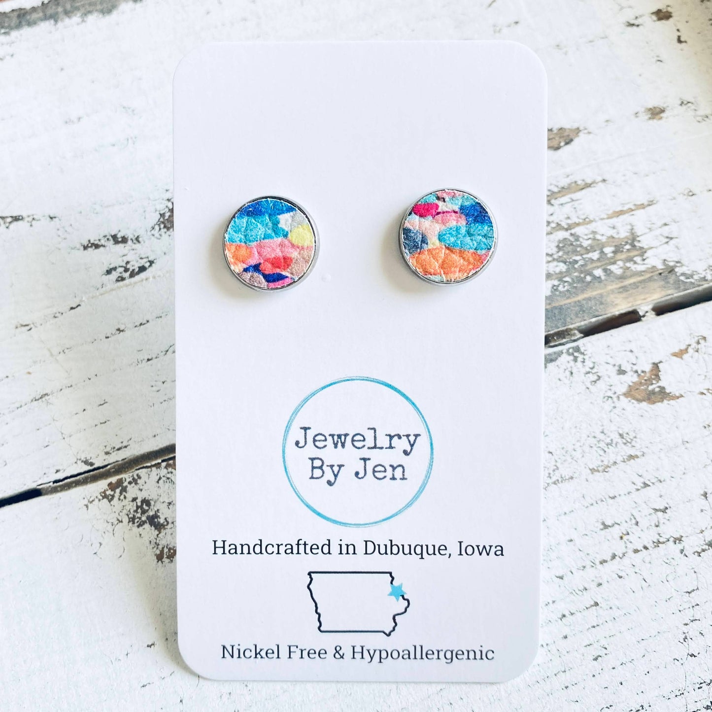 Stud Earrings: Confetti Splash