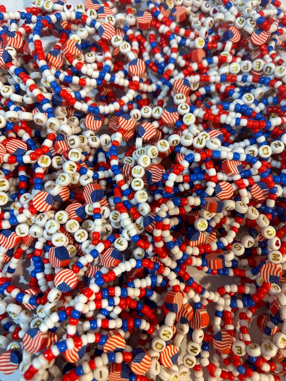 ❤️Red, White + Blue Patriotic Mix Stretchy Bracelets