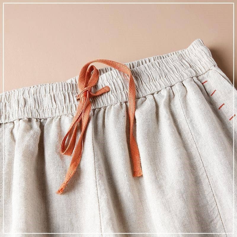 Gray Casual Loose Fit Nine-Point Wide Leg Pants