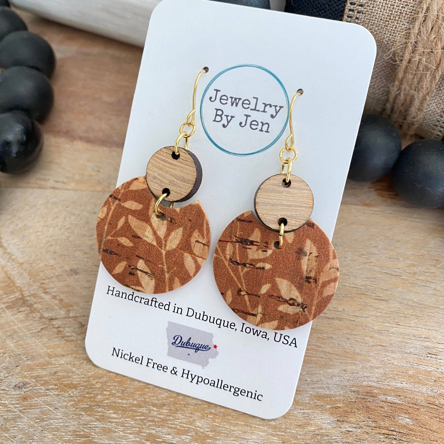 Luna Earrings: Pumpkin Willow