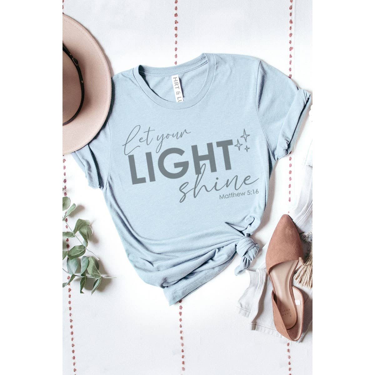 LET YOUR LIGHT SHINE MATTHER WASHED GRAPHIC TEE