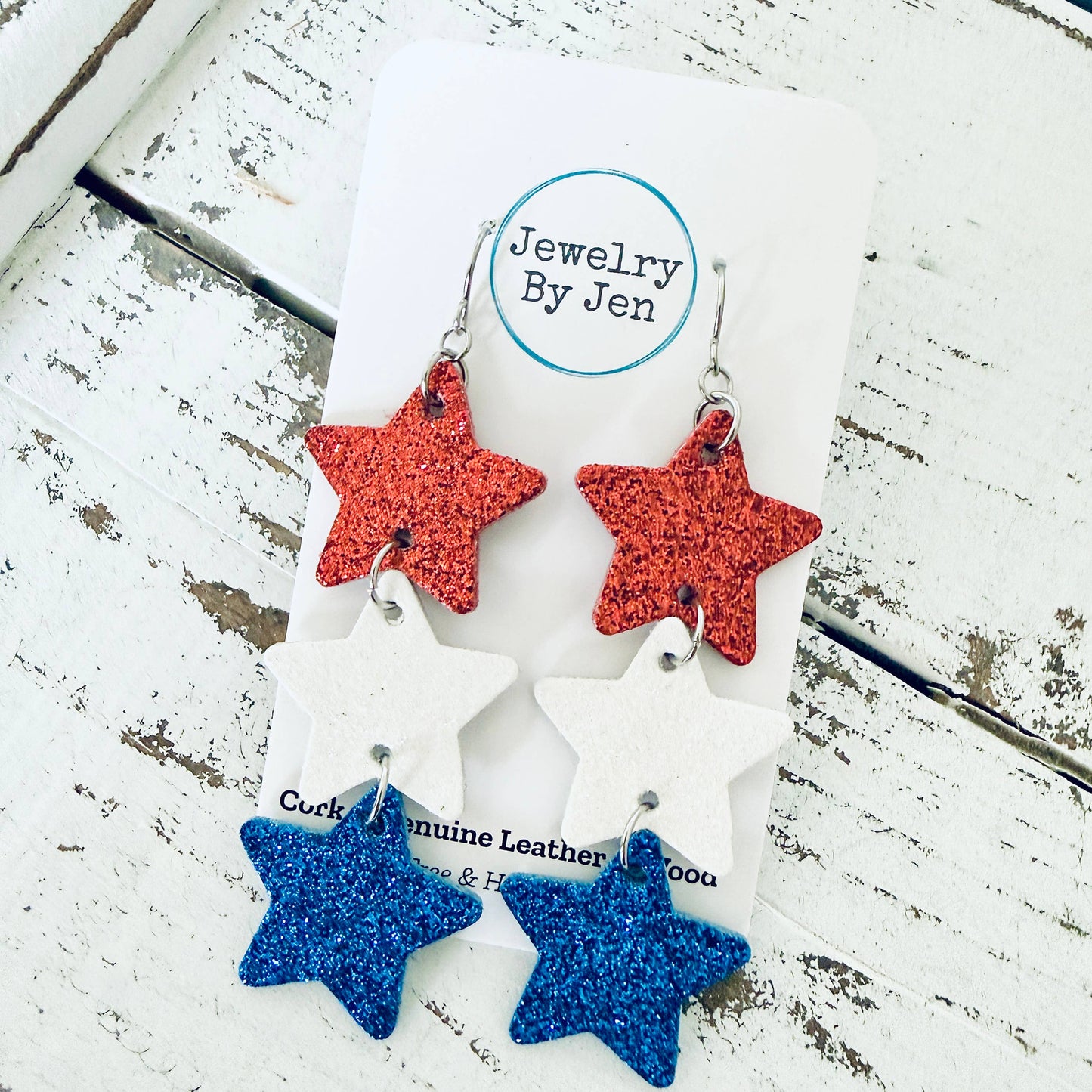 Star Earrings - Fine Glitter