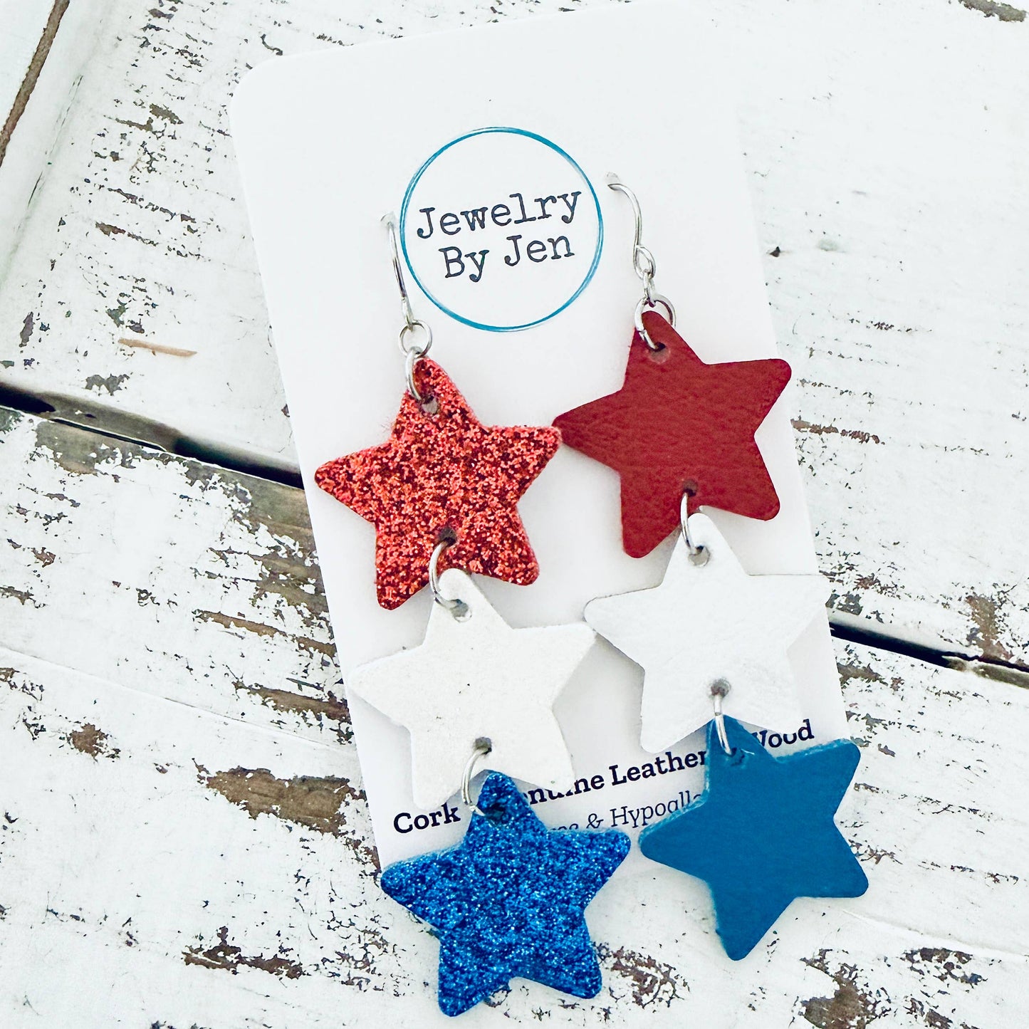 Star Earrings - Fine Glitter
