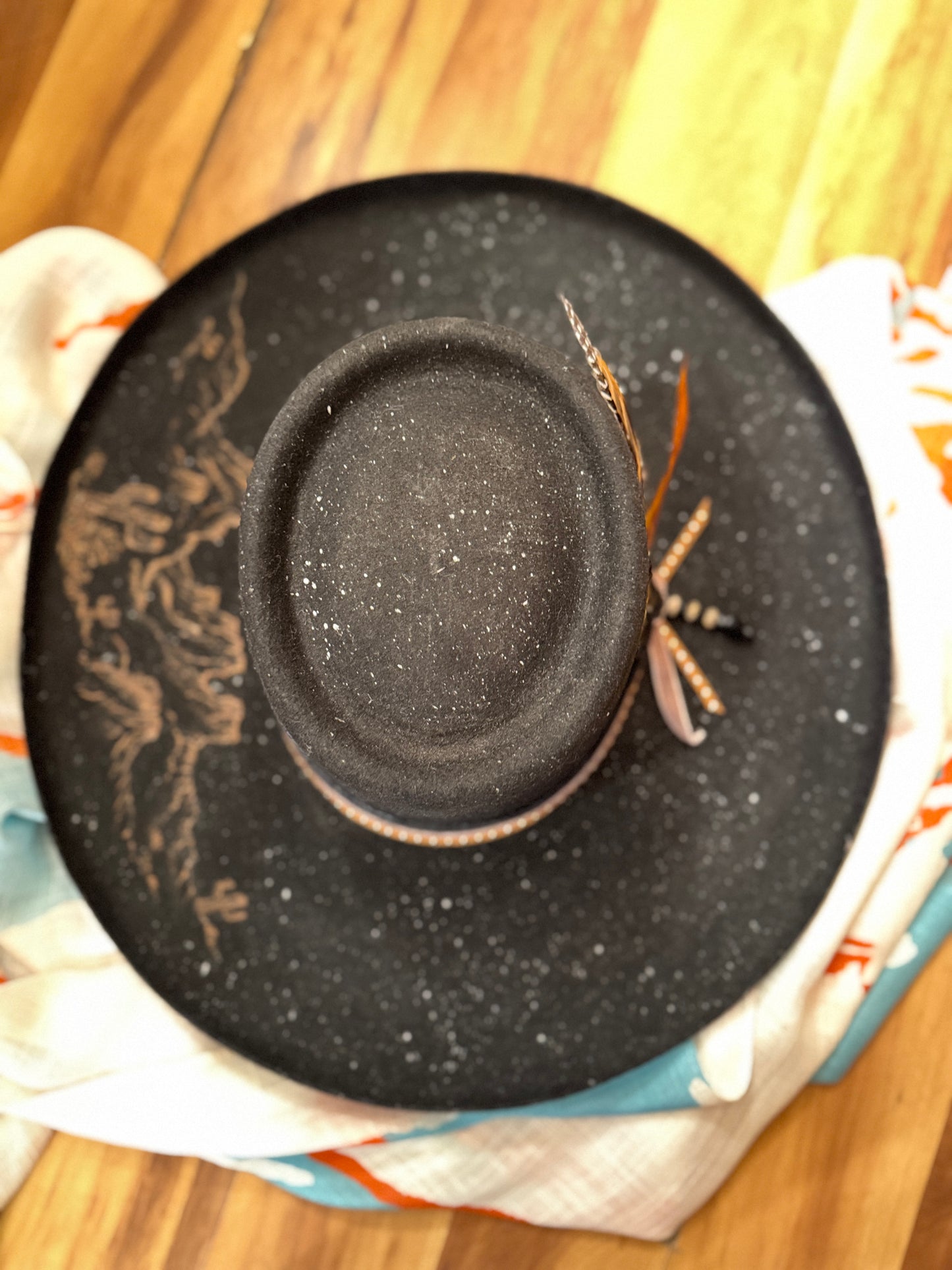 Desert Night Hand-Etched Western Hat
