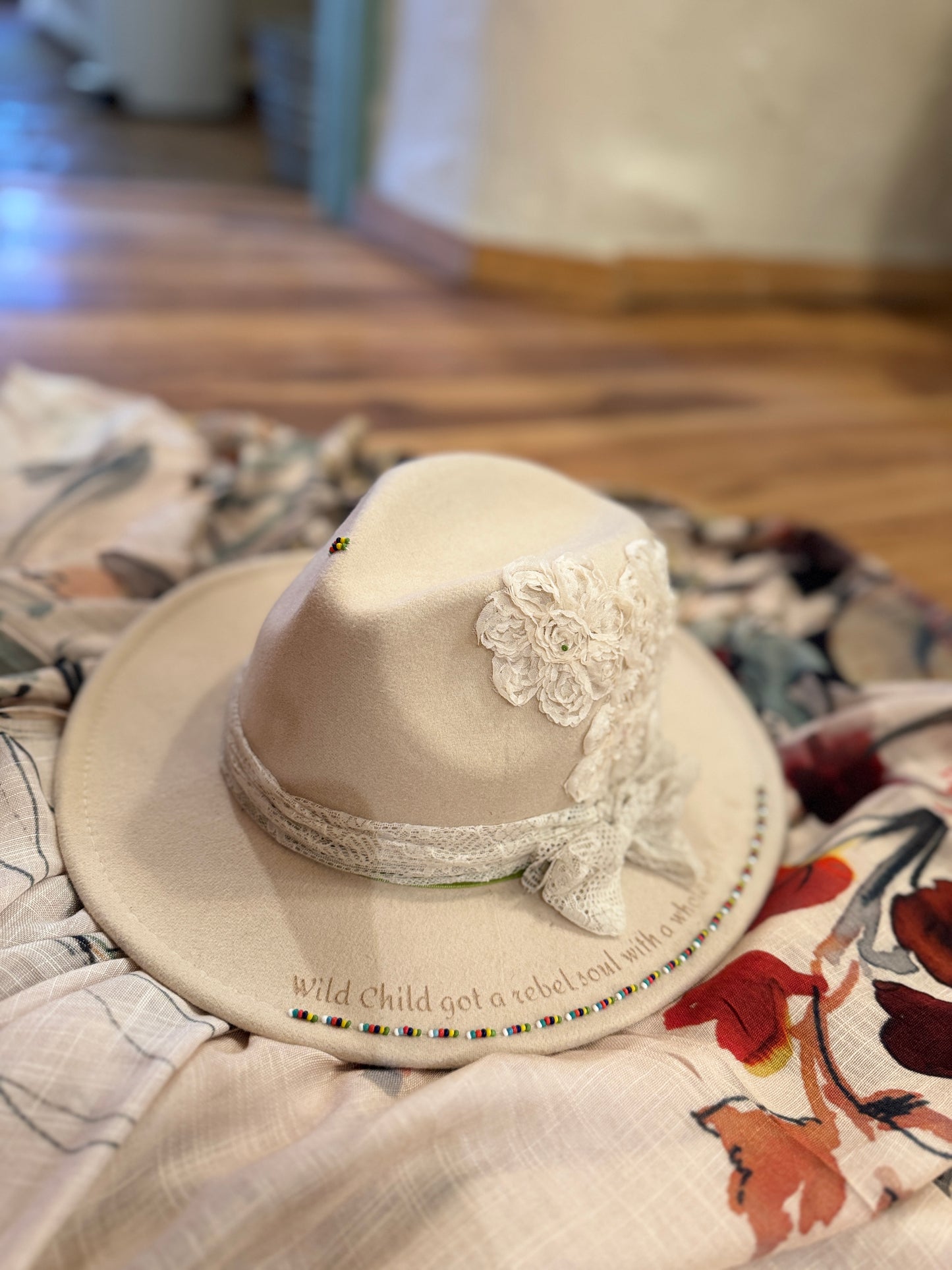 Wildflower Lace Handcrafted Western Hat