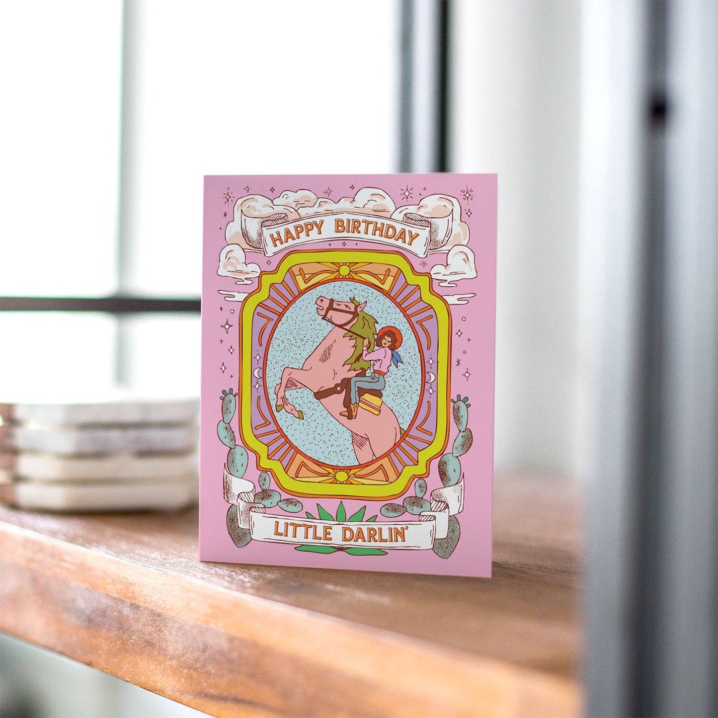 Darlin’ Cowgirl Birthday A2 Greeting Card