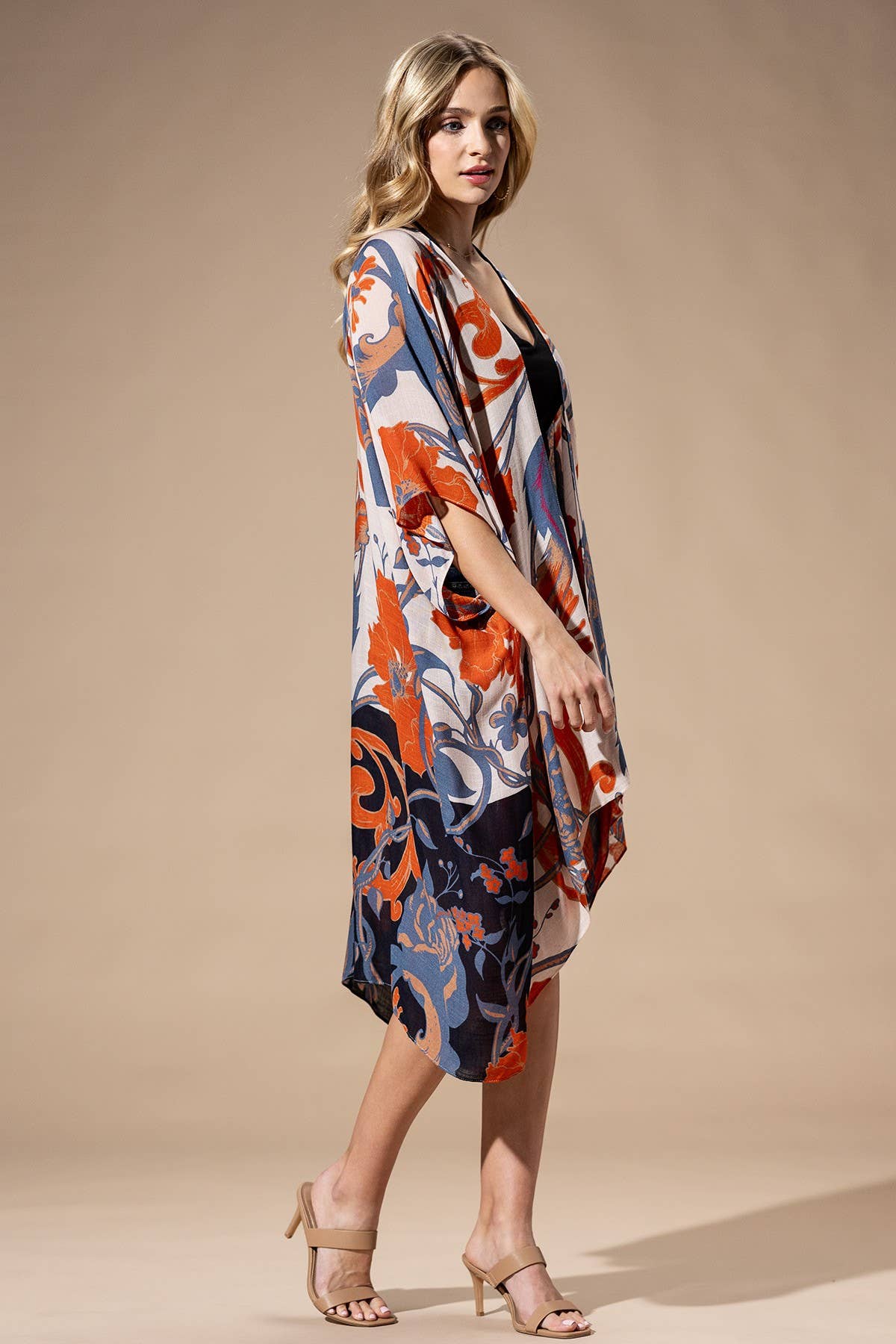 Dusk Floral Viscose Kimono