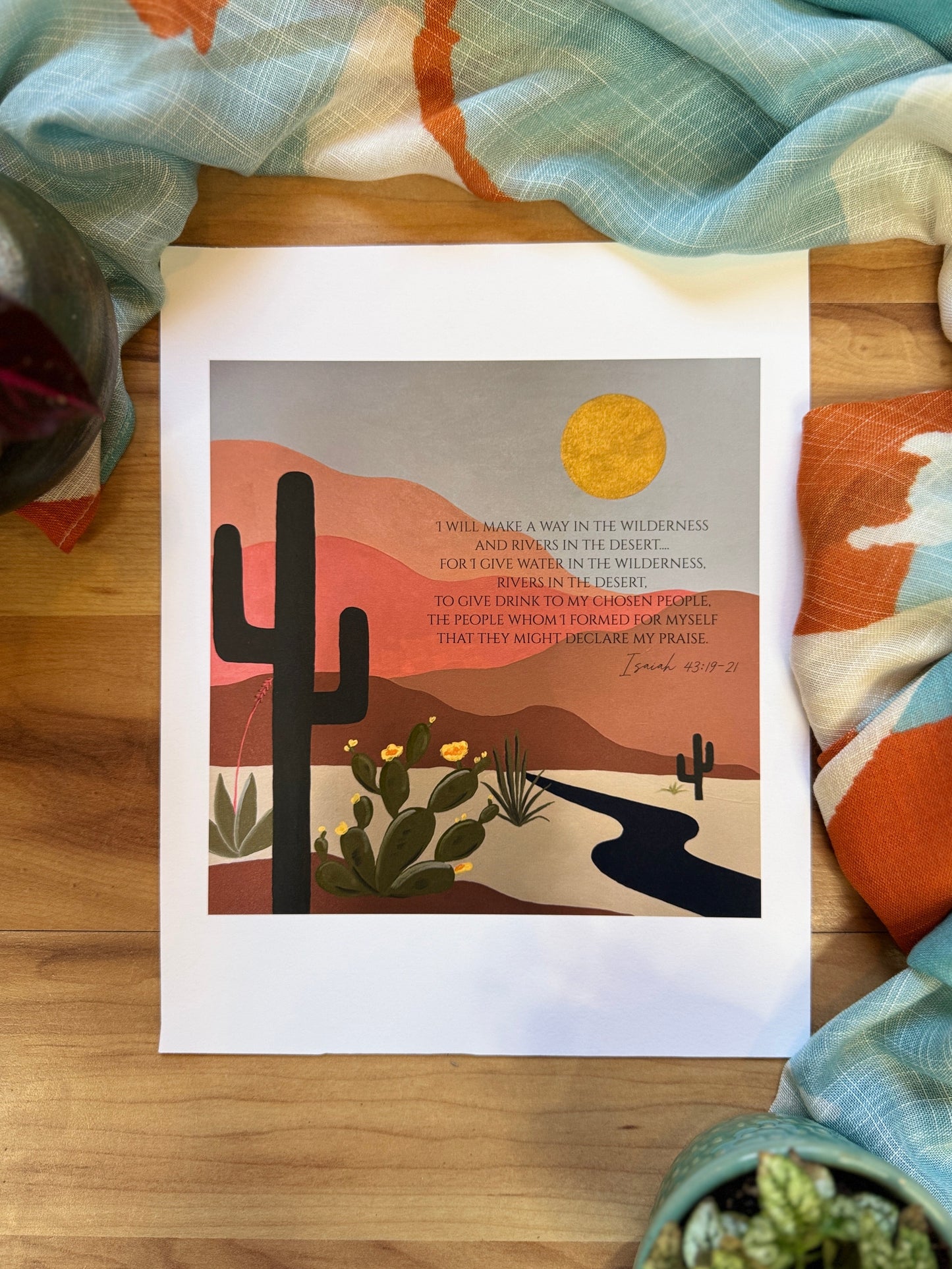 A River in the Desert- Scripture Print