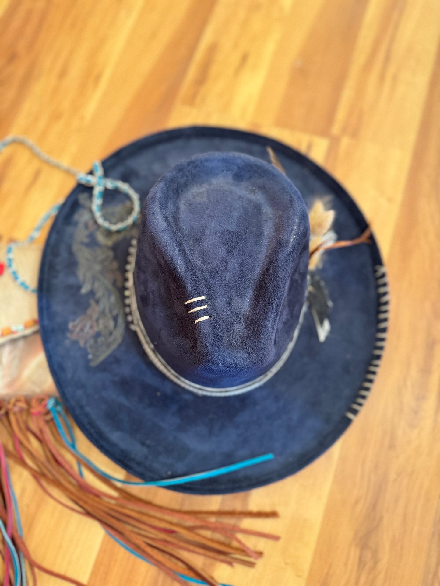 Midnight Baroque Handcrafted Western Hat
