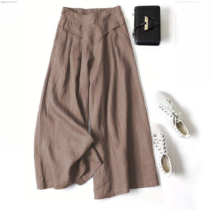 Yellow Linen Culottes