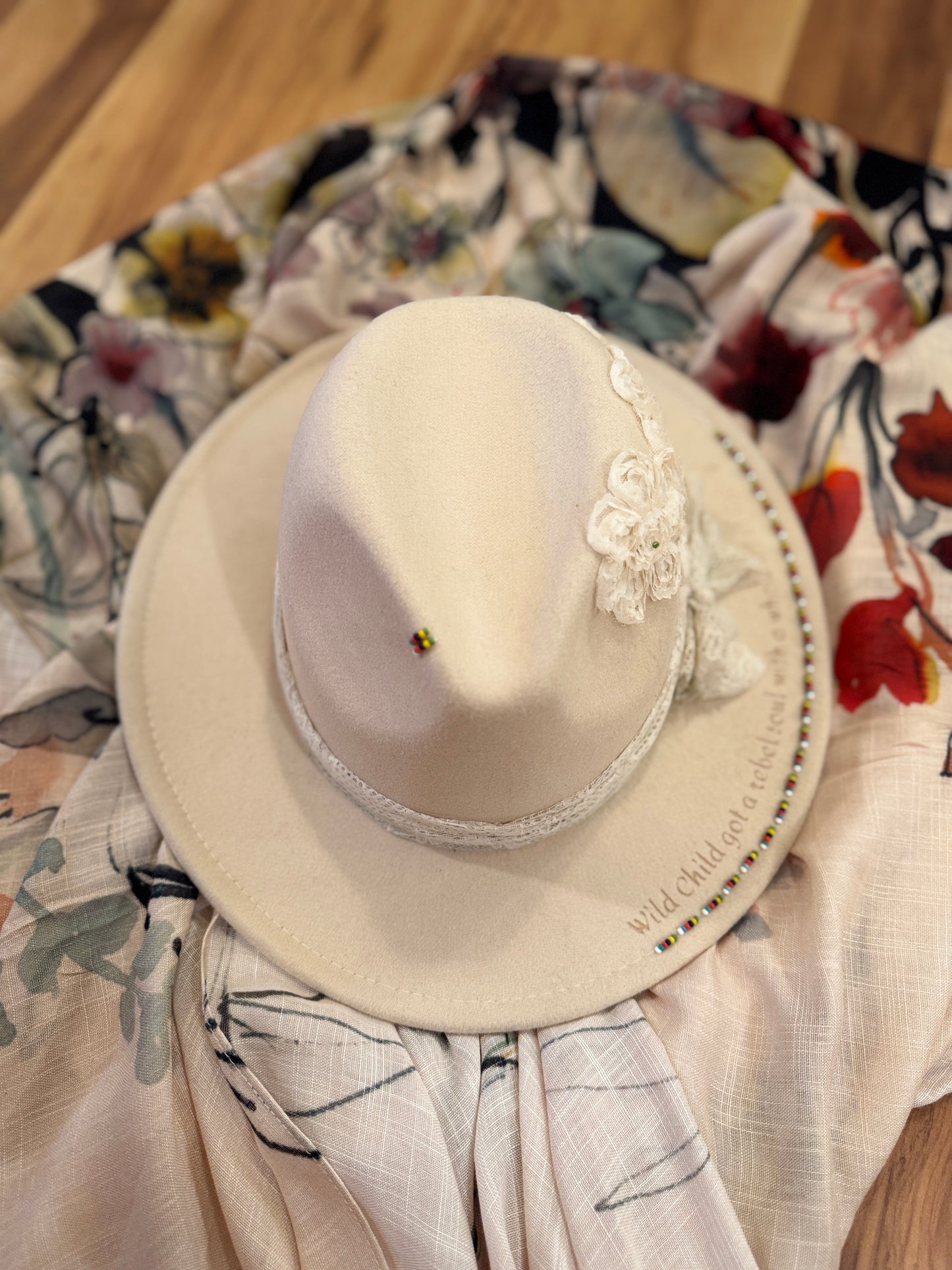 Wildflower Lace Handcrafted Western Hat