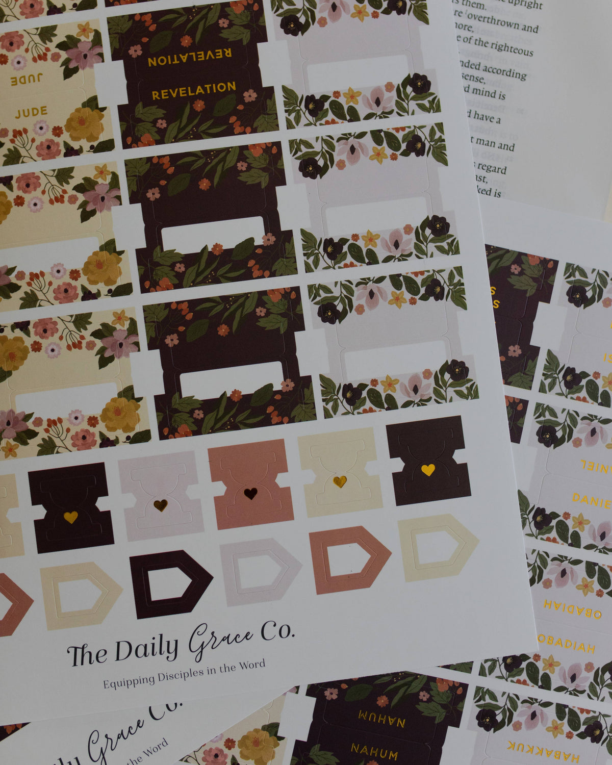 Magnolia Floral Bible Tabs