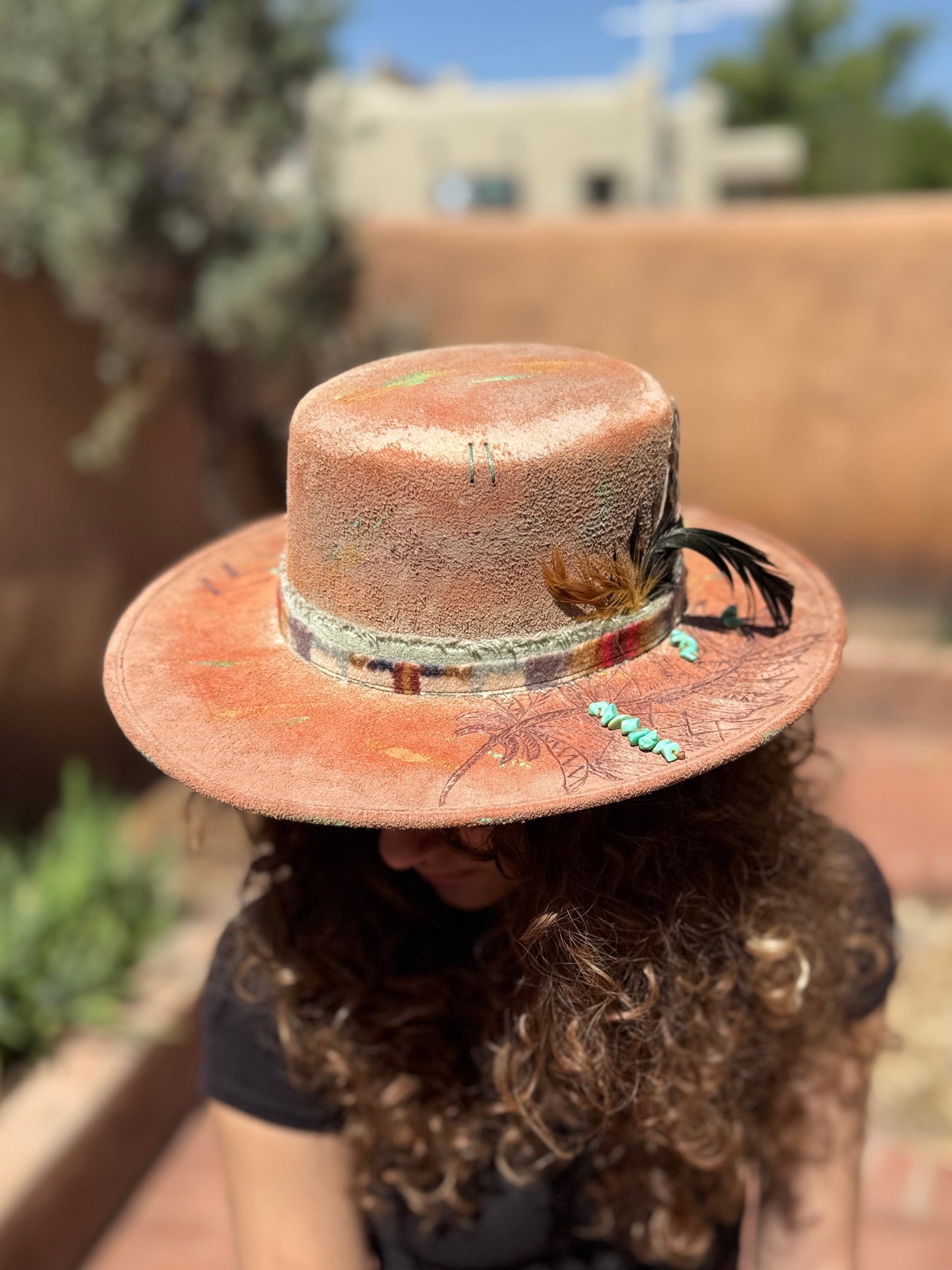 Desert Ember Hand Painted Hat