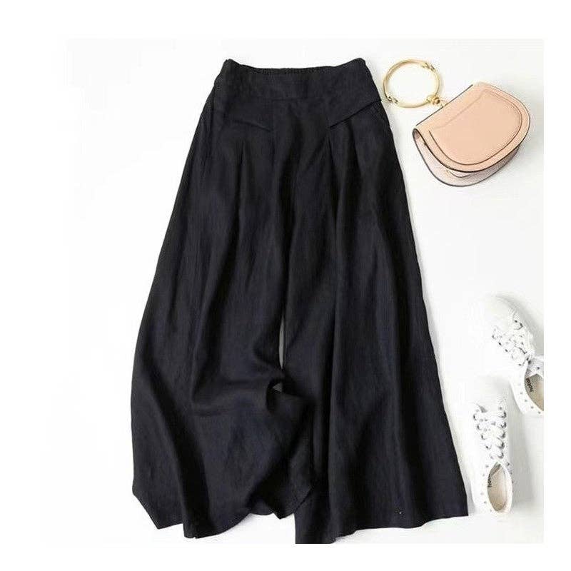 Yellow Linen Culottes