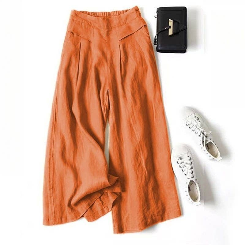 Yellow Linen Culottes