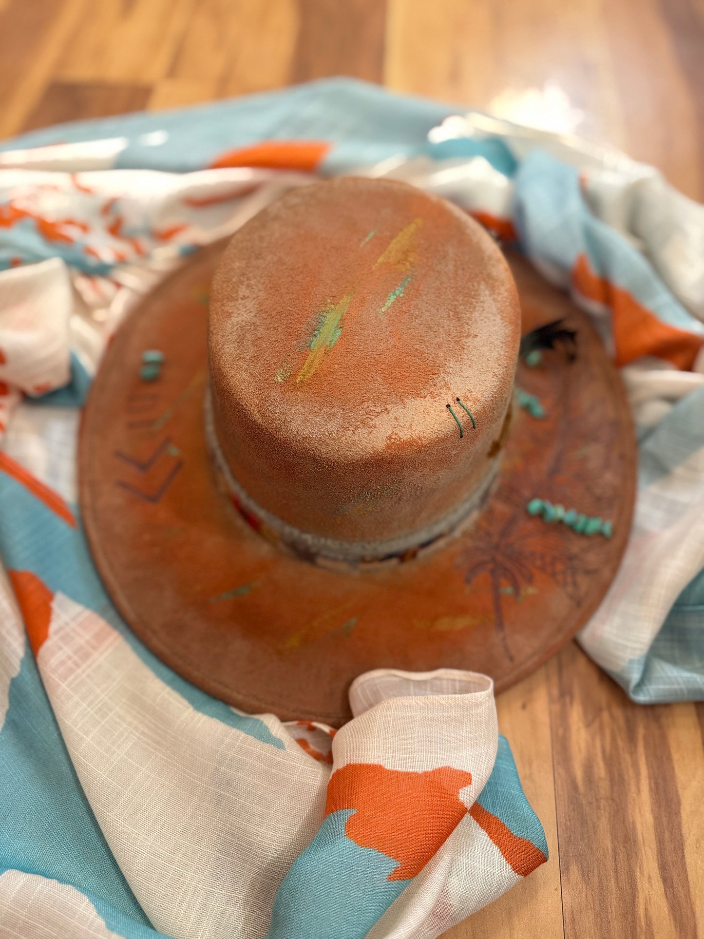 Desert Ember Hand Painted Hat