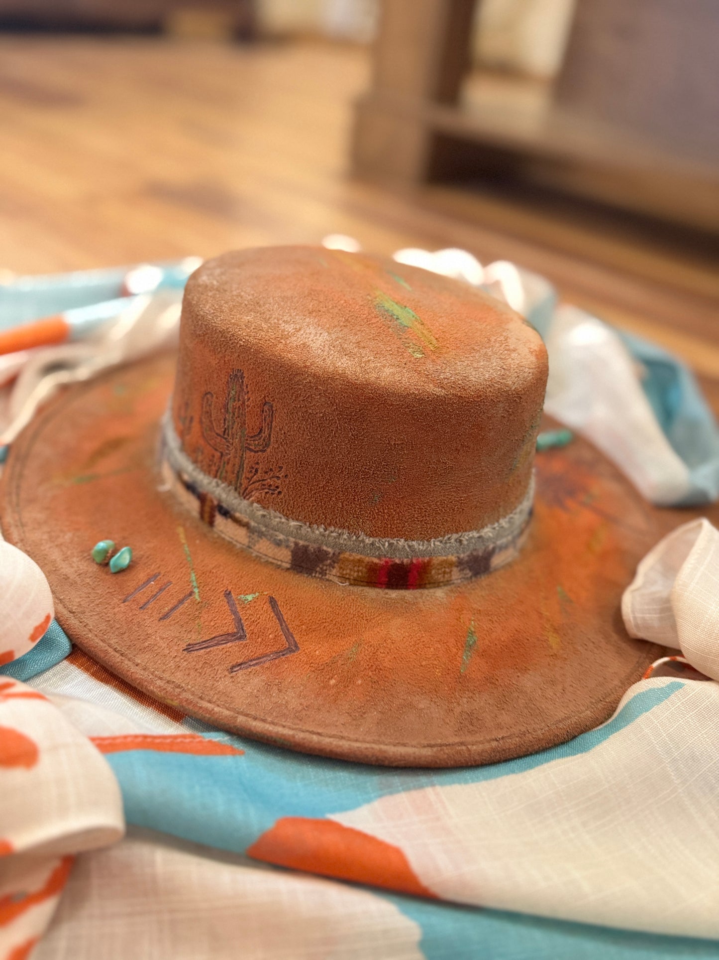 Desert Ember Hand Painted Hat