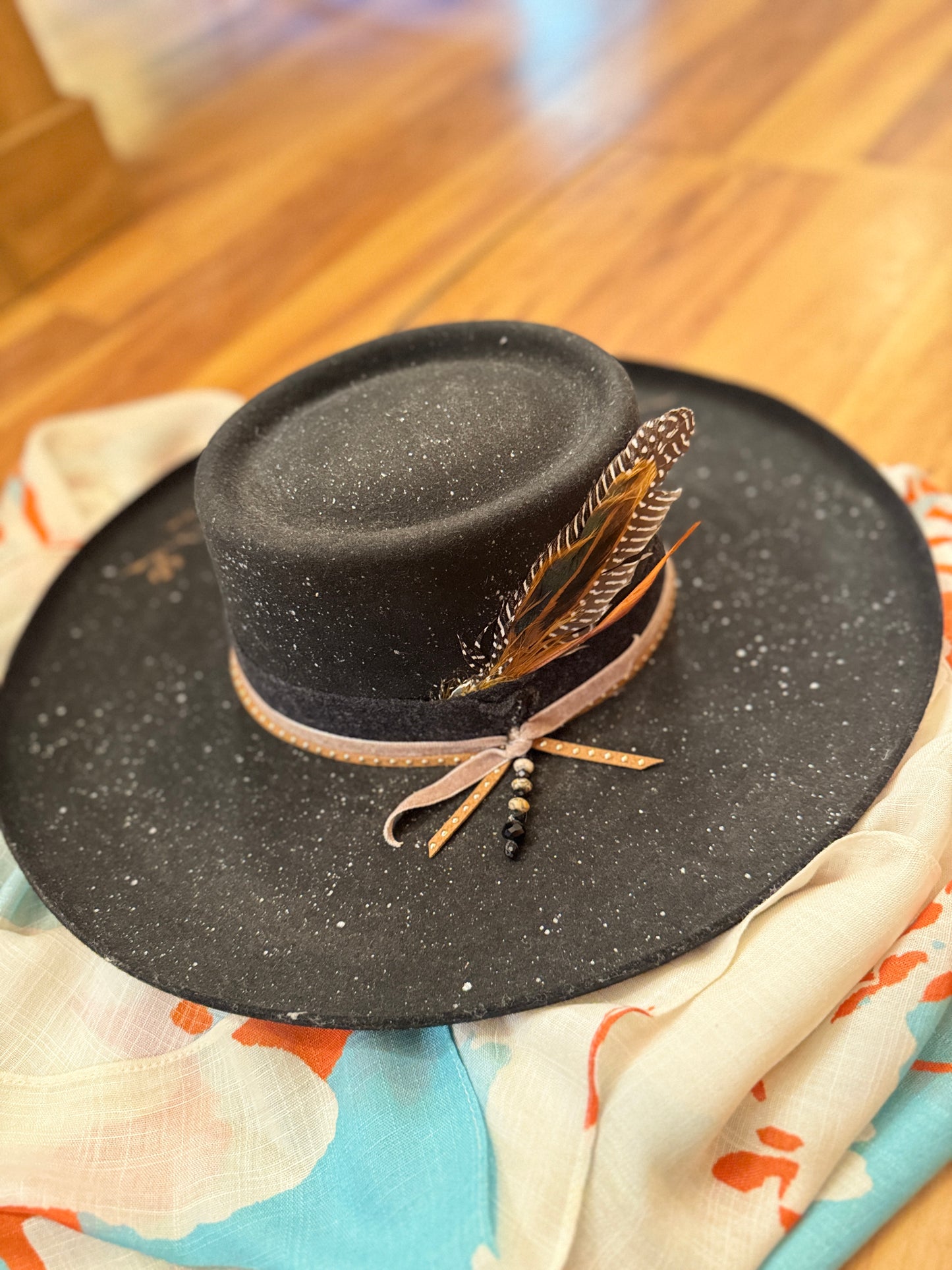 Desert Night Hand-Etched Western Hat