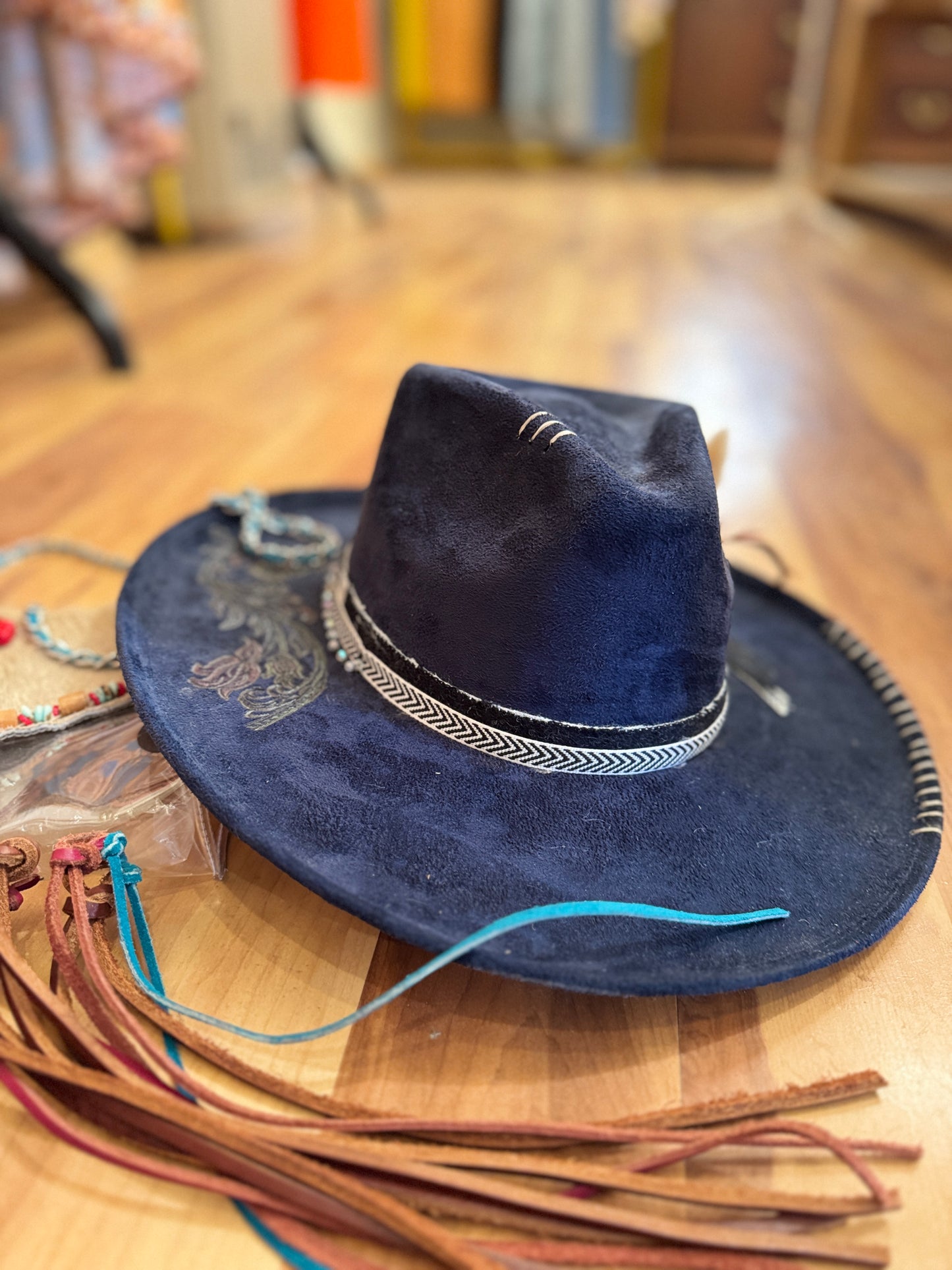 Midnight Baroque Handcrafted Western Hat