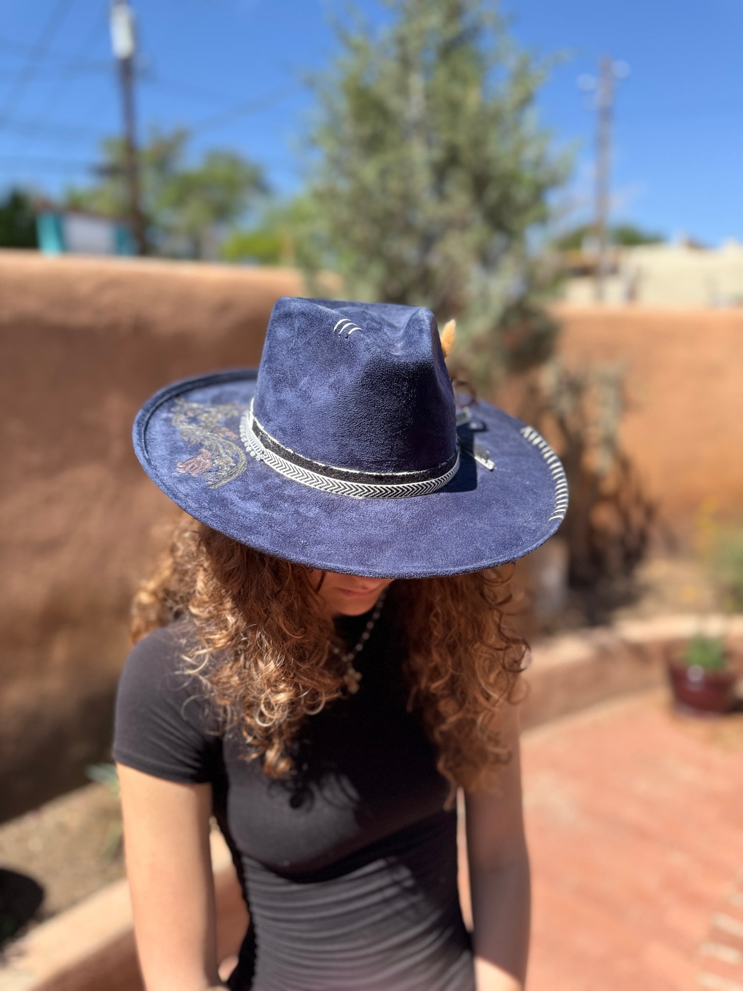 Midnight Baroque Handcrafted Western Hat