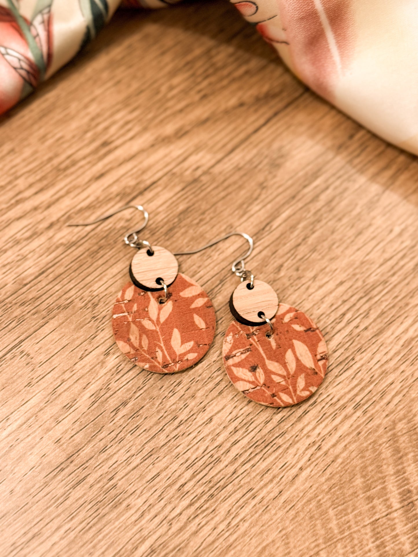 Luna Earrings: Pumpkin Willow