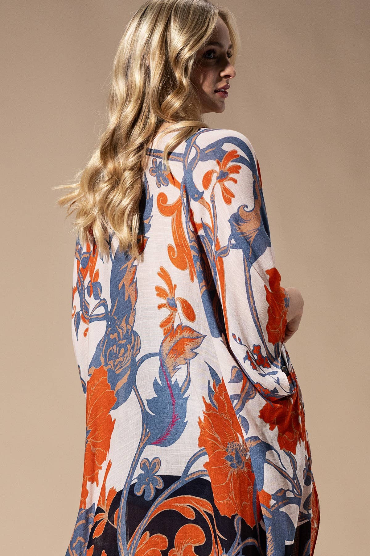 Dusk Floral Viscose Kimono