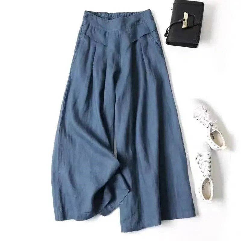 Yellow Linen Culottes