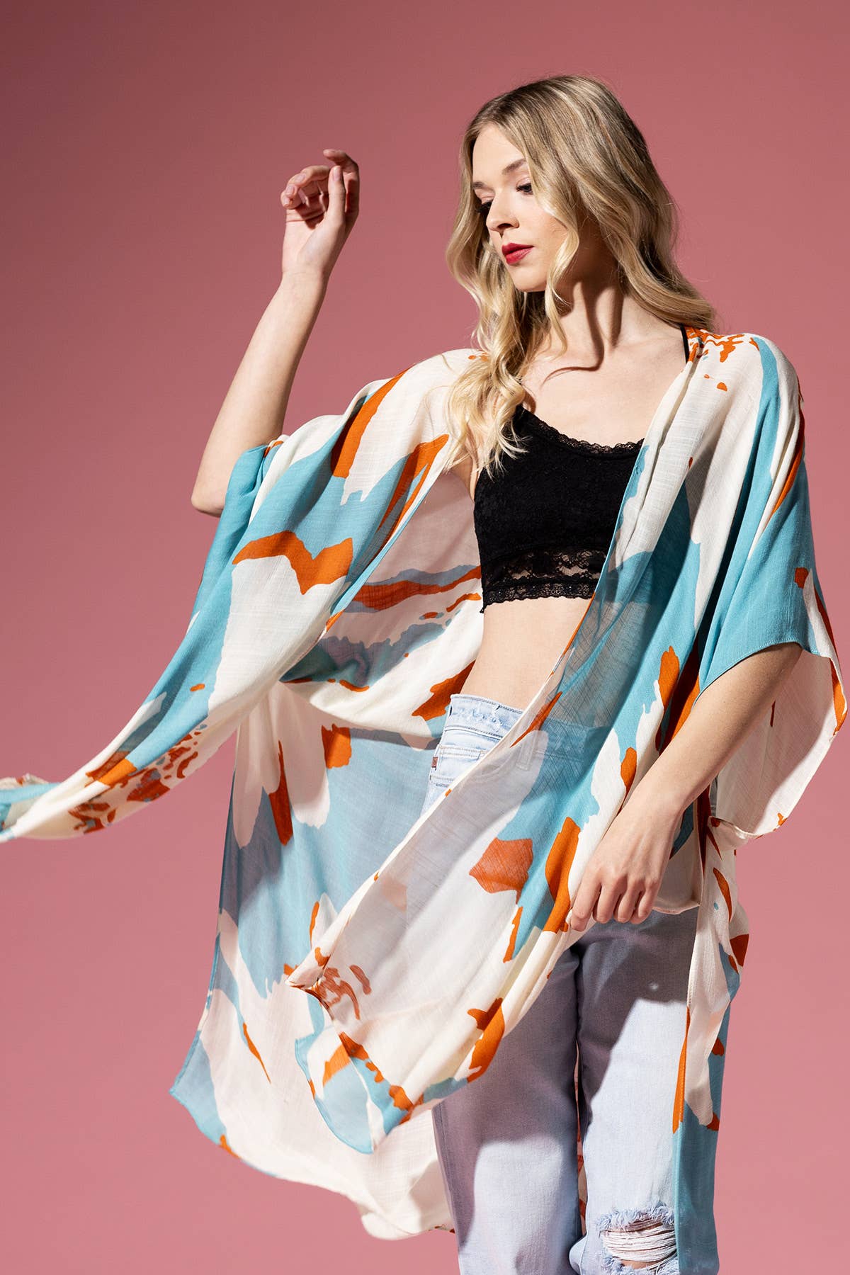 Sweeping Floral Kimono