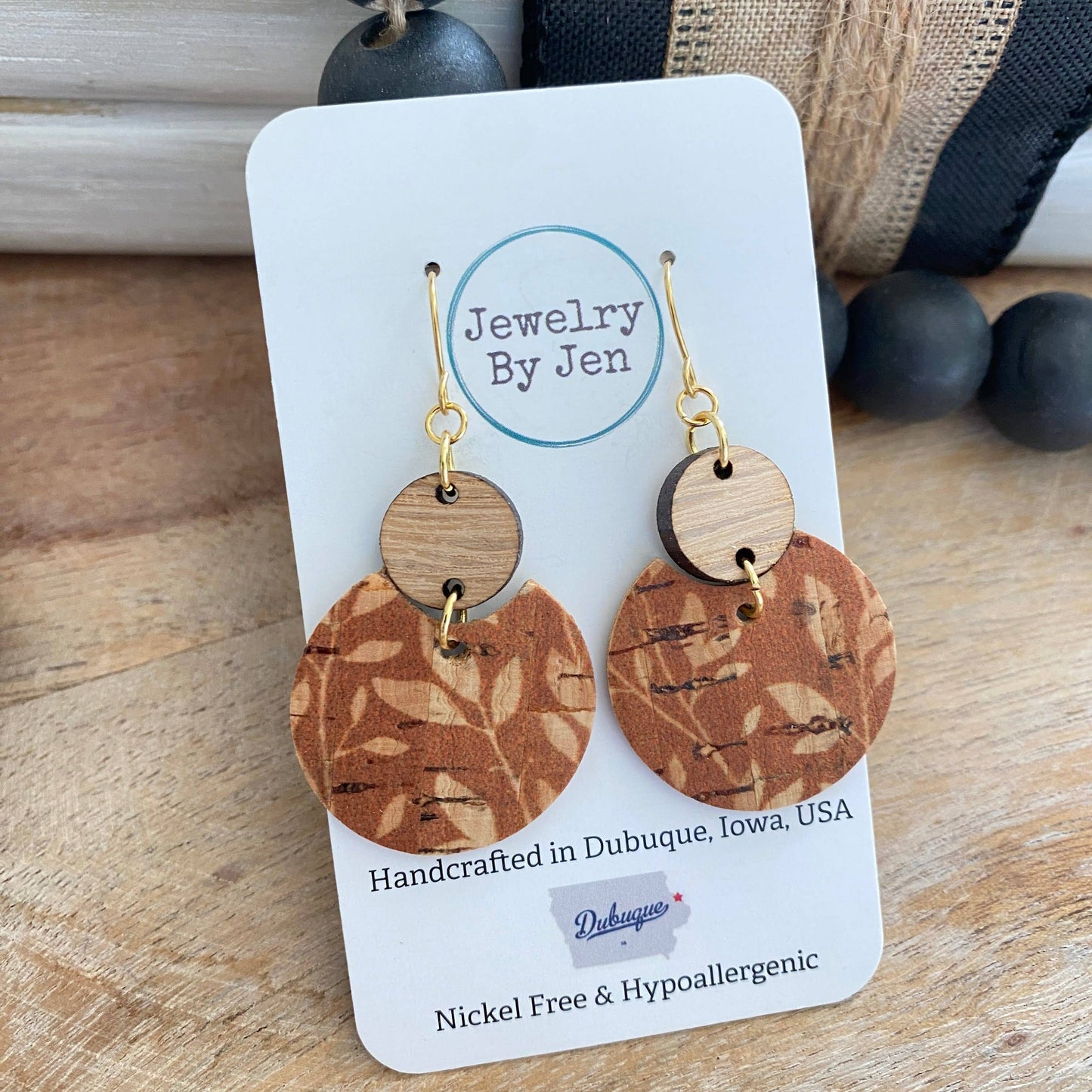 Luna Earrings: Pumpkin Willow