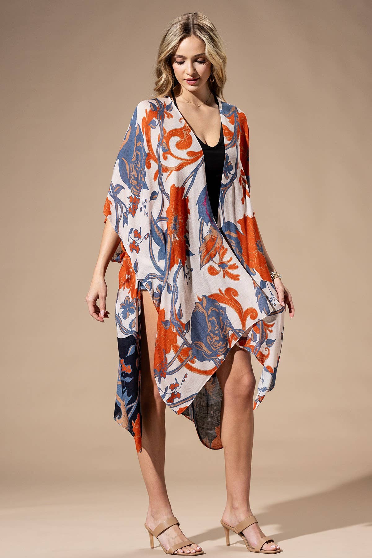 Dusk Floral Viscose Kimono