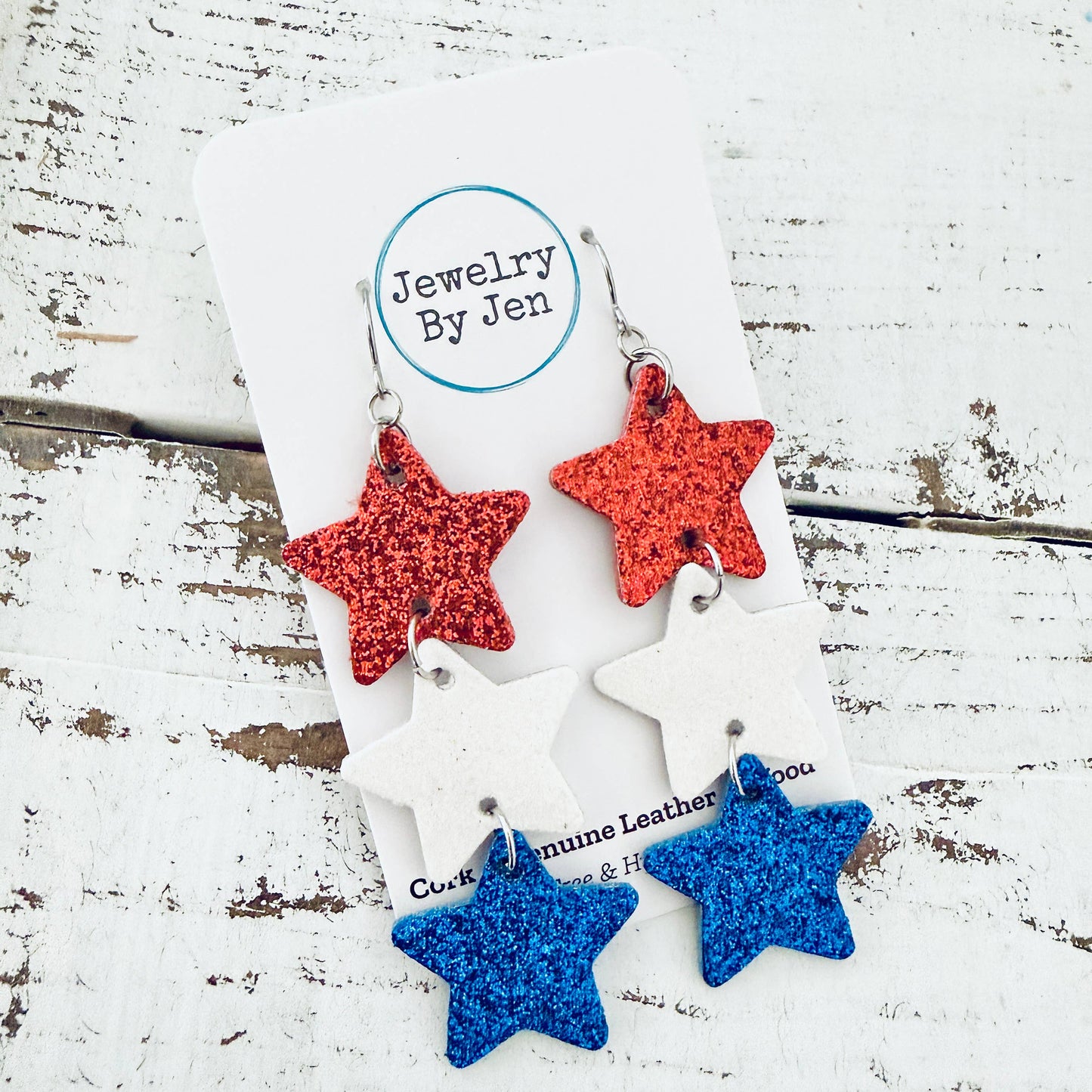 Star Earrings - Fine Glitter