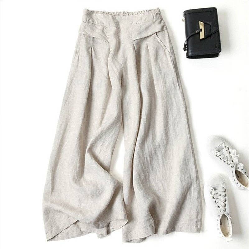 Yellow Linen Culottes